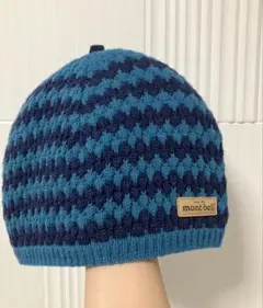 【美品】mont-bell キッズ　ニット帽　裏フリース
