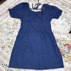 ems デニム 半袖　ミニワンピース