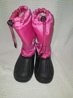 スノーシューズ　子ども用防水ピンクウィンターブーツ