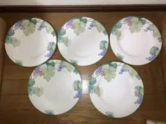 ノリタケぶどう柄大皿5枚セット