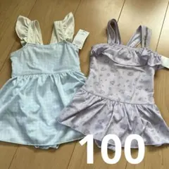 新品　女児　水着　2点セット　100cm