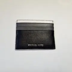MICHAEL KORS ブラック レザー カードケース