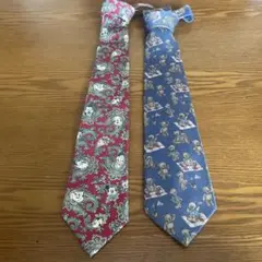 ミッキーとクマのデザインネクタイ2本セット