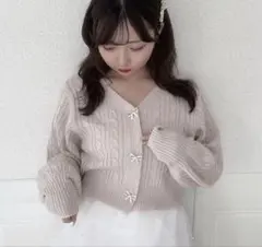 evelyn リボンビジューカーディガンのサムネイル