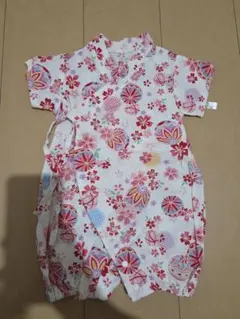 花柄 甚平ロンパース 50-60サイズ