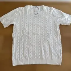 新品　UNIQLO ケーブルニットセーター XL オフホワイト