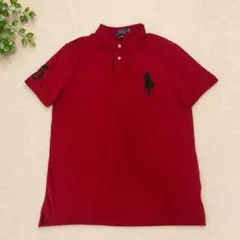 ポロバイラルフローレン　ポロシャツ　半袖　ビックポニー　JAPAN レッド　L ポロバイラルフローレン ポロシャツ 半袖 ビックポニー JAPAN レッド L