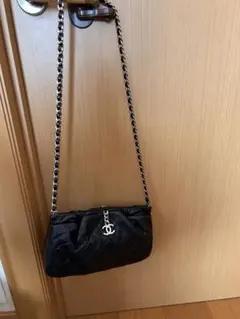 CHANEL ブラック チェーンショルダーバッグ
