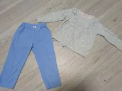 シナモンロールフリル付き　パジャマ上下セット　110