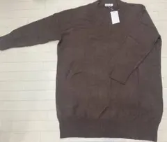 【新品未使用】タグ付き　ブラウン Vネック 長袖セーター