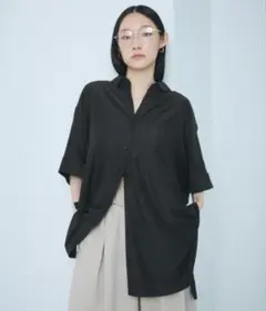 LEPSIM半袖シャツ　サラキレポンチョチュニックSSのサムネイル