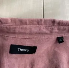 Theory リネン100% 長袖シャツ XL ピンク