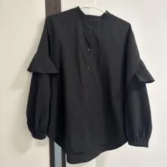 GU レディース トップス 長袖ブラウス ブラック