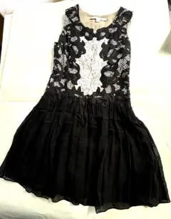 Diane von Furstenberg ノースリーブレースワンピース　シルク