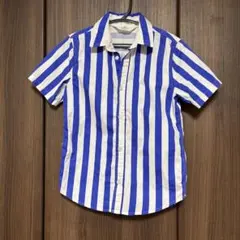 【美品】h&m ストライプ 半袖シャツ 130cm