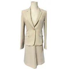 EMMAJAMES エマジェイムス スカートスーツ アイボリー 無地