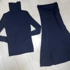 Mila Owenミラオーウェンタートルニットセットアップフレアニットスカート