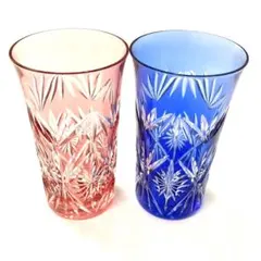 KAGAMI 江戸切子　ビアグラス 2個セット