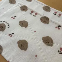 手縫い　雑巾　プードル柄　2枚