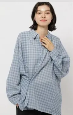 niko and…ダブルフロントチェックシャツ タグ付新品未使用