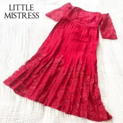 LITTLE MISTRESS レース切り替えドレス プリーツ シースルー