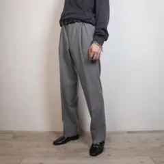 LANVIN シングルタックスラックスパンツ フォーマル グレー/VW14