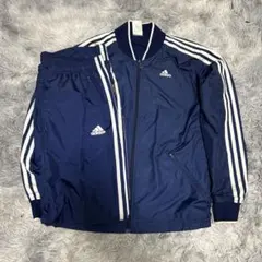 adidas ネイビー 2点セットアップ 秋冬 L レディース ジャージ 古着