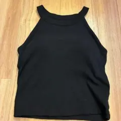 GU リブタンクトップ ブラックのサムネイル