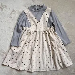 SERAPH ワンピース　長袖　ドット　キッズ　100