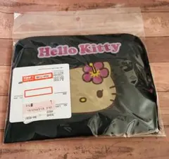 Hello Kitty 折りたたみエコバッグ ブラック 日焼けキティ