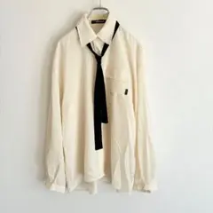 A471 ブラウス　シャツ　ネクタイ　ボウタイ　レディース　トップス　古着