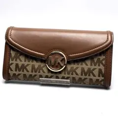 MICHAEL KORS 長財布 MKロゴ ブラウン - メルカリ