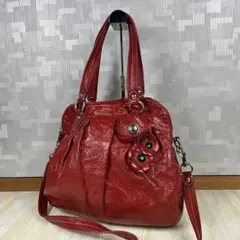 Coach Poppy 2way Flower Enamel Tote Bag