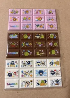 たまごっちチョコブロックシール 3点セット めめっち・くちぱっち・おやじっち