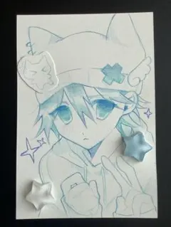 アナログ手書きイラスト　萌え絵