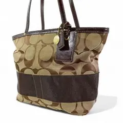 美品 正規品 コーチ COACH シグネチャー トートバッグ キャンバス 鞄