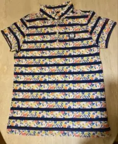 JACK BUNNY 花柄ストライプポロシャツ