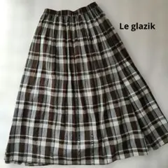 【ルグラジック】　チェック柄ロングスカート