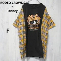 ロデオクラウンズ ディズニー コラボ ミッキー Tシャツ フリー オーバーサイズ