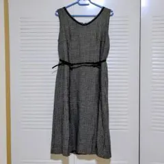 F41　コムサデモード　COMME CA DU MODE 千鳥　ワンピース