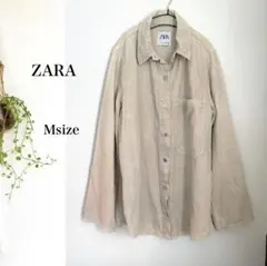 ザラ ZARA メンズ ジャケット Ｍ ベージュ 男性 古着 シャツ カジュアル