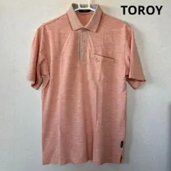 美品 メンズ TOROY（トロイ）半袖 ポロシャツ オレンジのサムネイル