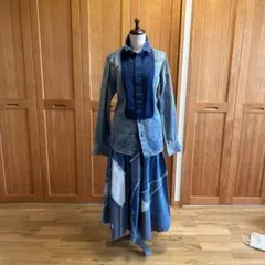 ディーゼル　デニムドレスシャツ　襤褸　ボロ　インディゴ 美品です。