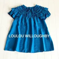 極美品LOULOU WILLOUGHBY フリルネックリボンブラウスシルク混のサムネイル