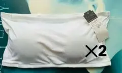 ボリュームパッド付きチューブトップブラ （2枚セット）