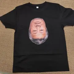 顔プリント 黒 Tシャツ Lサイズ
