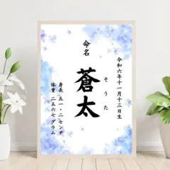 yanyanyan様【コメント欄ご確認お願い致します】命名書２点