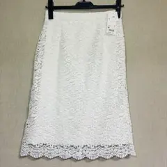 新品　UNIQLO ユニクロ　レーススカート　オフホワイト