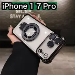iPhone17 ケース　ブラック マグセーフ 新品 クリア　スケルトン　人気