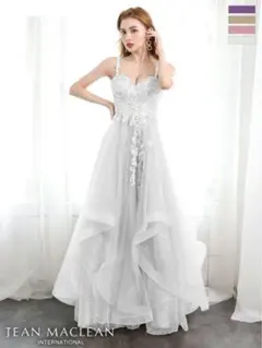 JEAN MACLEAN 刺繍　ロングドレス　Mサイズ